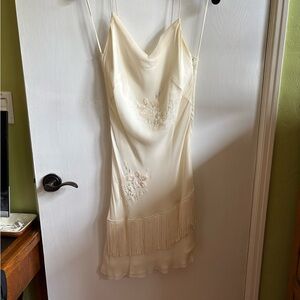 Cache Elegant Cream Slip Dress